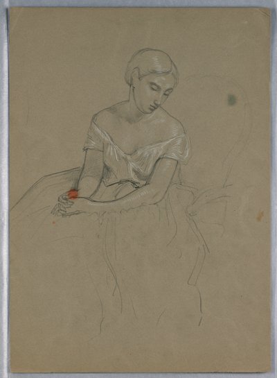 Studium do „Przyjęcia Marthy Washington” autorstwa Daniel Huntington