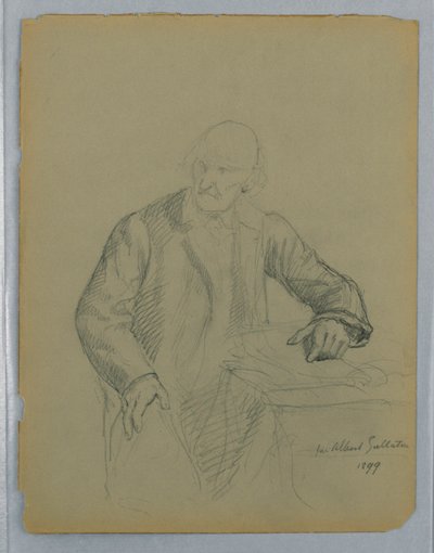 Studium do portretu Alberta Gallatina, siedzącego autorstwa Daniel Huntington