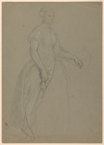Studium stojącej kobiety dla „The Republican Court” (Dzień przyjęcia lady Washington) autorstwa Daniel Huntington