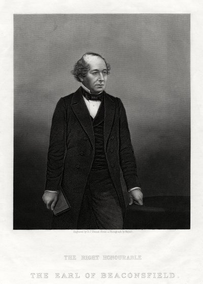 Benjamin Disraeli, hrabia Beaconsfield, premier, 1880 autorstwa Daniel John Pound