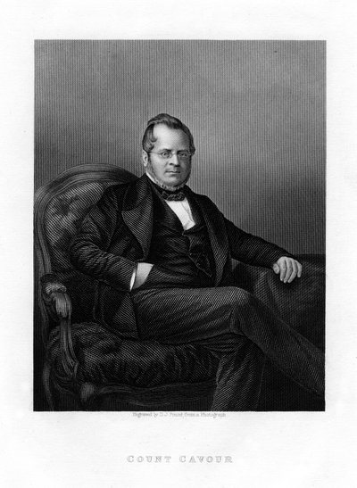 Hrabia Camillo Benso di Cavour, włoski polityk, XIX wiek autorstwa Daniel John Pound