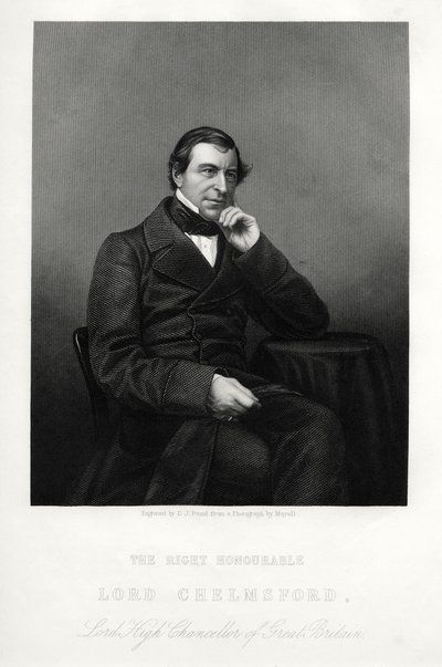 Frederic Thesiger, I baron Chelmsford, angielski prawnik i polityk, ok. 1880. autorstwa Daniel John Pound