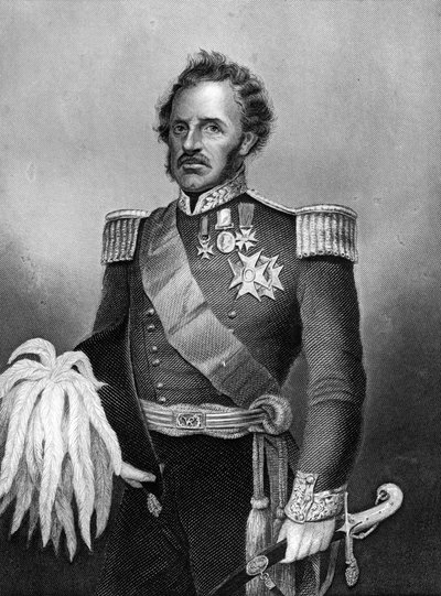 Generał Sir De Lacey Evans, brytyjski żołnierz, 1857 autorstwa Daniel John Pound