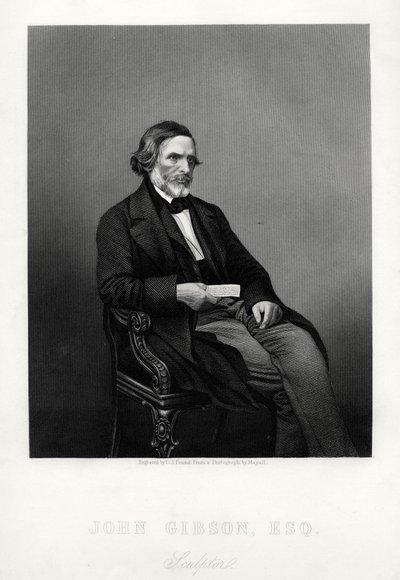 John Gibson, 1790-1866, brytyjski rzeźbiarz, ok. 1880. autorstwa Daniel John Pound