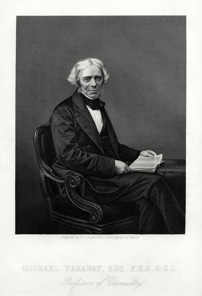 Michael Faraday, brytyjski naukowiec, ok. 1880 r. autorstwa Daniel John Pound