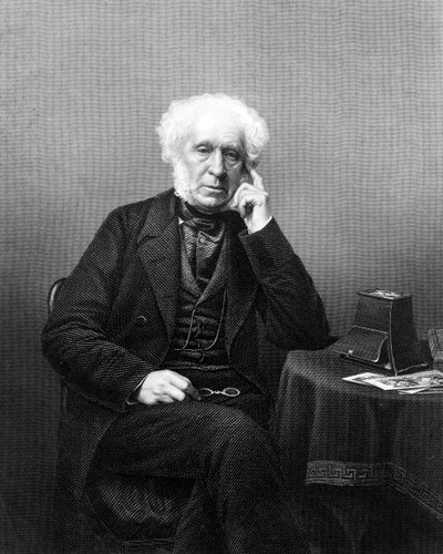 Sir David Brewster, XIX-wieczny szkocki naukowiec, wynalazca i pisarz. autorstwa Daniel John Pound