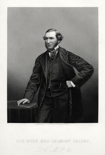 Sir Hugh Mac-Calmont Cairns, brytyjski mąż stanu, ok. 1880 r. autorstwa Daniel John Pound