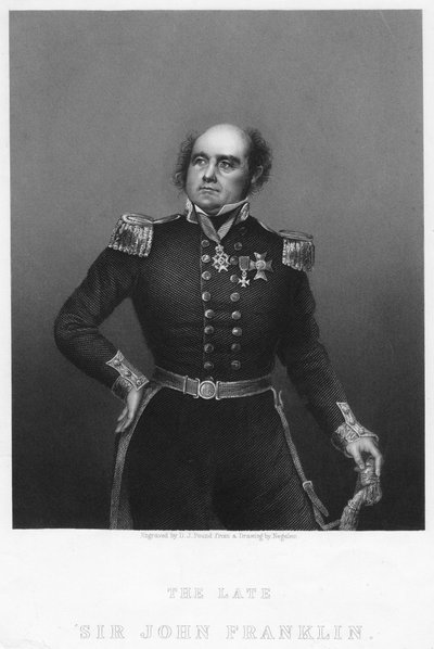 Sir John Franklin, ok. 1860. autorstwa Daniel John Pound