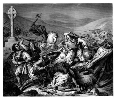 Bitwa pod Tours, 732 AD, 1875. autorstwa Daniel John Pound