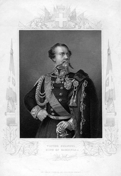 Wiktor Emanuel, król Sardynii, XIX wiek. autorstwa Daniel John Pound