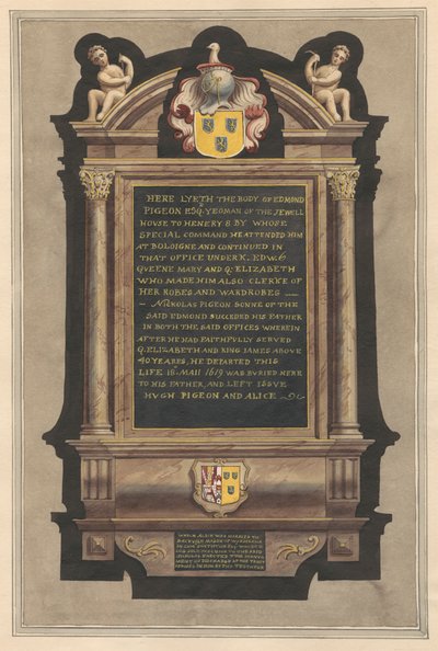 Pomnik Edmonda Pigeona i Nickolasa Pigeona z Hampton Church autorstwa Daniel Lysons