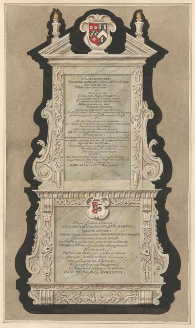 Pomnik Elizabeth Field i Elizabeth Reeves z Cranford Church autorstwa Daniel Lysons