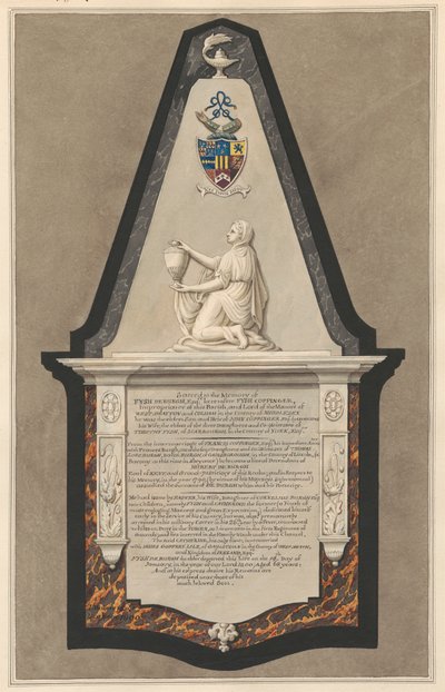 Pomnik Fysha Deburgha z Drayton Church autorstwa Daniel Lysons