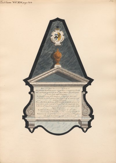 Pomnik Heighama Bendisha i Heighama Bendisha Juniora z East Ham Church autorstwa Daniel Lysons
