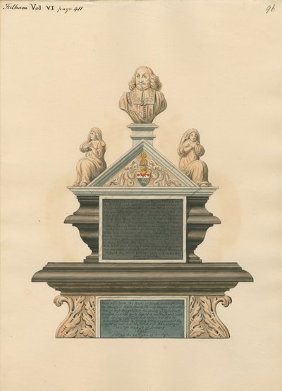 Pomnik Jamesa Smitha i Sarah Smith, jego żony autorstwa Daniel Lysons