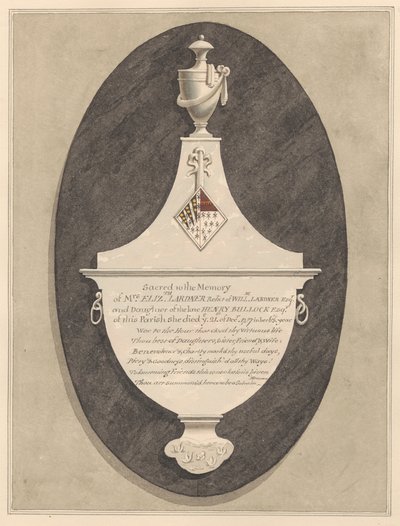 Pomnik pani Elizabeth Lardner z kościoła Stanwell autorstwa Daniel Lysons