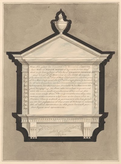 Pomnik pani Marty Whish z kościoła Stanwell autorstwa Daniel Lysons