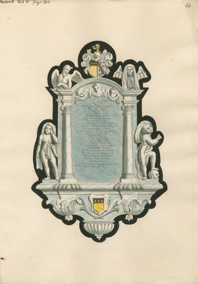 Pomnik Richarda Taylora z kościoła Chiswick autorstwa Daniel Lysons