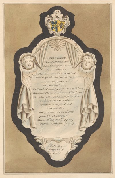 The Environs of London, Vol.II: Memoriał Anny Tilson z Hampton Church autorstwa Daniel Lysons