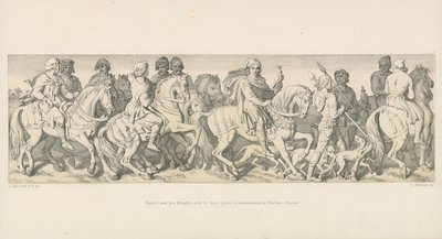 Harold i jego rycerze jadą do miejsca zaokrętowania, w Bosham, Sussex autorstwa Daniel Maclise