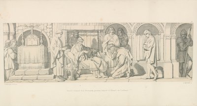 Harold, który wrócił z Normandii, przedstawia się Edwardowi Wyznawcy autorstwa Daniel Maclise