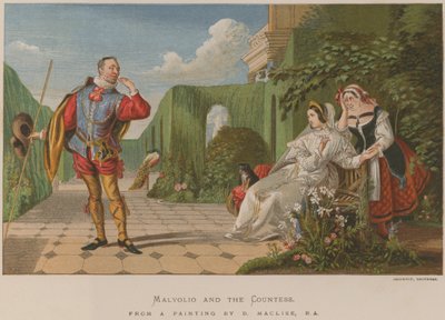 Malvolio i hrabina autorstwa Daniel Maclise