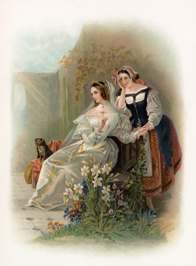Olivia i Maria z Dwunastej Nocy autorstwa Daniel Maclise