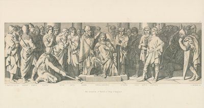 Koronacja Harolda na króla Anglii autorstwa Daniel Maclise