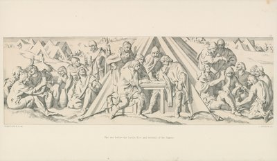 Ewa przed bitwą. Zamieszki i Wassail Sasów autorstwa Daniel Maclise