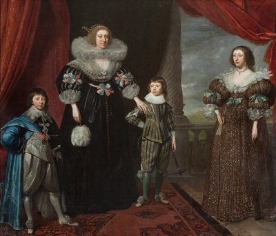 Christian Bruce, hrabina Devonshire, i jej dzieci, ok. 1930 r. 1629 (olej na płótnie) autorstwa Daniel Mytens