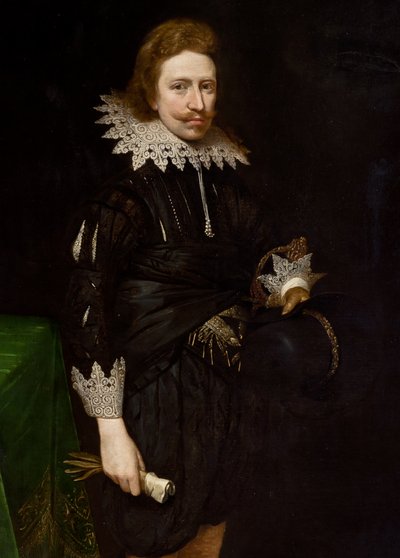 Fragment portretu Williama Cavendisha, 1624 autorstwa Daniel Mytens