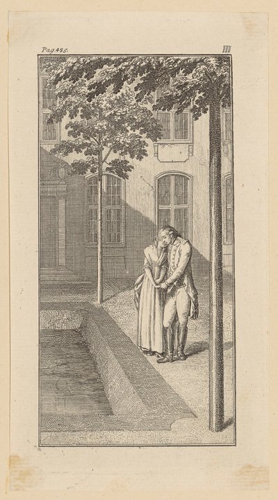 Alexander i Tine nad stawem autorstwa Daniel Nikolaus Chodowiecki