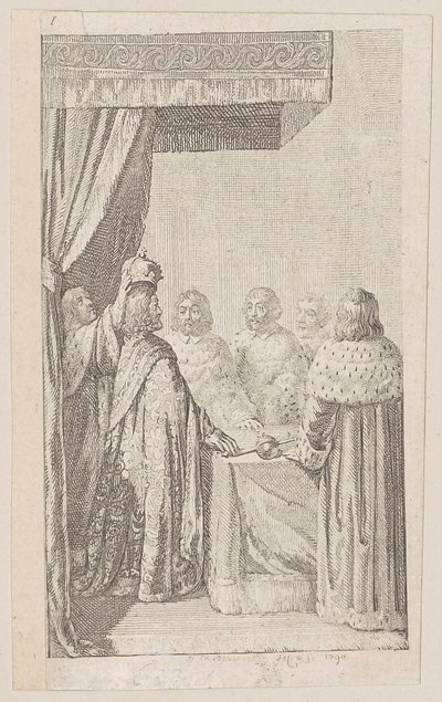 Tablica 1 do „Historii państwa prusko-brandenburskiego”, część druga autorstwa Daniel Nikolaus Chodowiecki