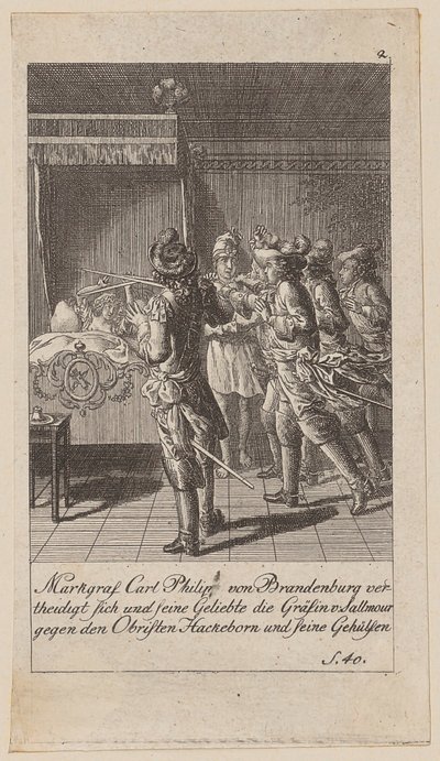 Arkusz 2 z serii „Historia Brandenburgii” autorstwa Daniel Nikolaus Chodowiecki