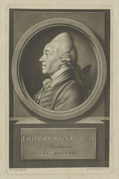 Christoph Friedrich Nicolai 1733-1811 , 1780. autorstwa Daniel Nikolaus Chodowiecki