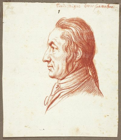Portret głowy mężczyzny z profilu autorstwa Daniel Nikolaus Chodowiecki