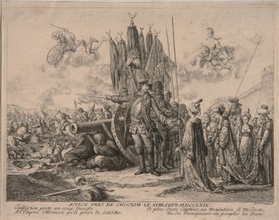 Książę Aleksander Michajłowicz Golicyn podczas oblężenia twierdzy Chocim 1769, 1769 autorstwa Daniel Nikolaus Chodowiecki