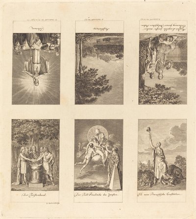 Sześć wielkich wydarzeń z lat 1780-1790 autorstwa Daniel Nikolaus Chodowiecki