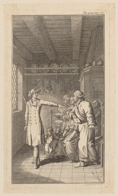 Ilustracja tytułowa do utworu O. Goldsmitha „Vicar of Wakefield” autorstwa Daniel Nikolaus Chodowiecki