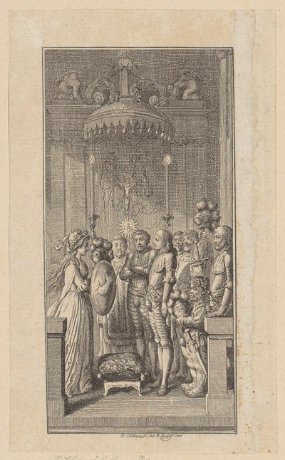 Rycina tytułowa do romansu rycerskiego „Palmerin z Oliwy” autorstwa Daniel Nikolaus Chodowiecki
