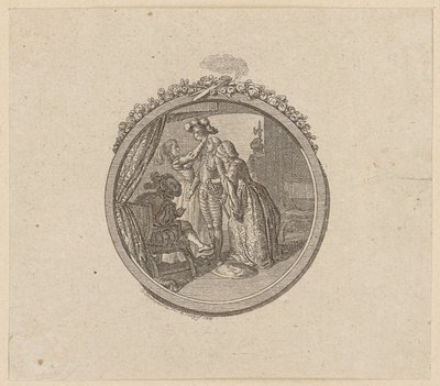 Winieta tytułowa do romansu rycerskiego „Palmerin von Oliva” autorstwa Daniel Nikolaus Chodowiecki