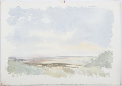 Święta Wyspa, 1893 (ołówek i wc na papierze) autorstwa Daniel Oliver