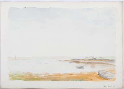Święta Wyspa, 1895 (ołówek i wc na papierze) autorstwa Daniel Oliver
