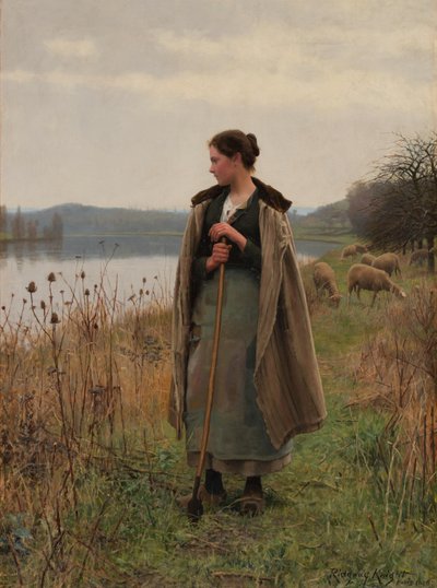 Pasterka z Rolleboise autorstwa Daniel Ridgway Knight