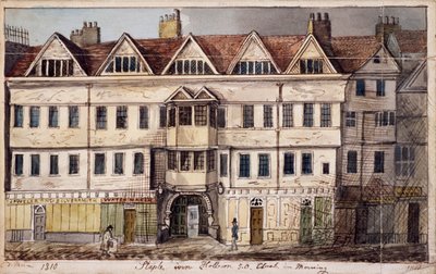 Staple Inn, Londyn, 1810 autorstwa Daniel Thorn