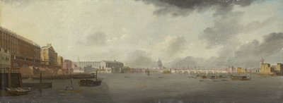 Widok na Tamizę patrzącą na wschód z Adelphi, Somerset House i katedrą św. Pawła, c.1806 autorstwa Daniel Turner