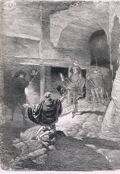 Don Pablo i strażnik, z The Magazine of Art 1893, Cassell and Company autorstwa Daniel Urrabieta Vierge