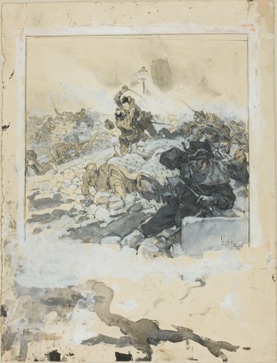Scena z tłumienia Komuny Paryskiej w maju 1871 r. autorstwa Daniel Urrabieta Vierge