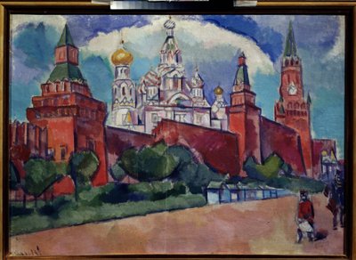 Plac Czerwony z cerkwią Wasyla Błogosławionego w Moskwie, ok. 1910 r. (olej na płótnie) autorstwa Daniel Vladimir Baranoff Rossine