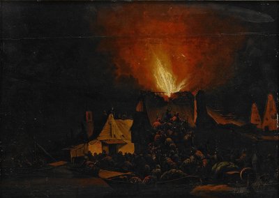 Nocny ogień, 1660 autorstwa Daniel Vosmaer
